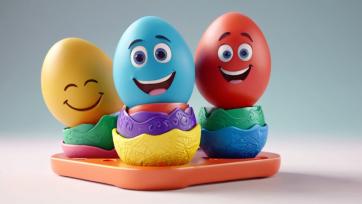 Guess the Color of the Smiling Surprise Eggs!