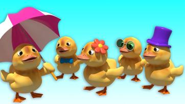 Five Little Ducks - Meet the little ducks and accompany them in their lake adventure, learn the lyrics and sing along!