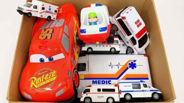 Toy Cars and Planes in a Yellow Bucket