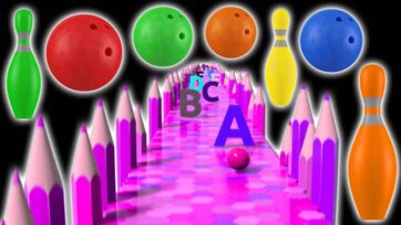 Colorful ABC Bowling Adventure - Learn Letters A to Z with Fun Balls and Pins