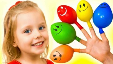 Colorful Finger Balloon Friends Learn Colors and Feelings for Kids