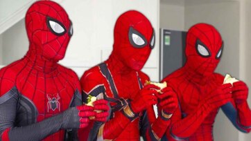 Three Spider Heroes Make Tasty Sandwiches and Share a Fun Kitchen Adventure